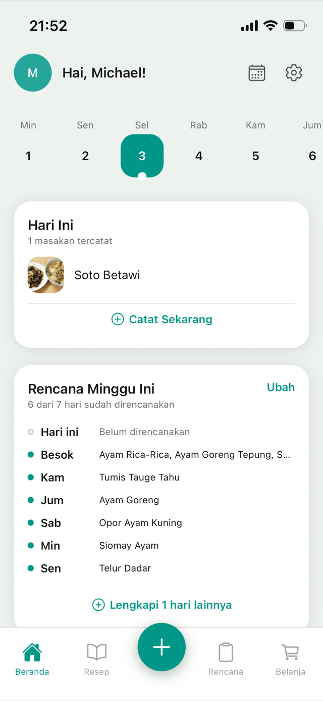Masakyuk home screen